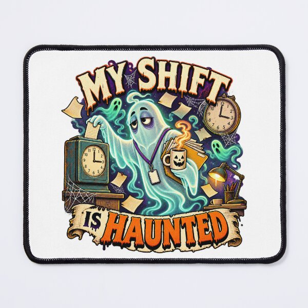 Item preview, My Shift Is Haunted Funny Night Shift Ghost designed and sold by FZ Designs.