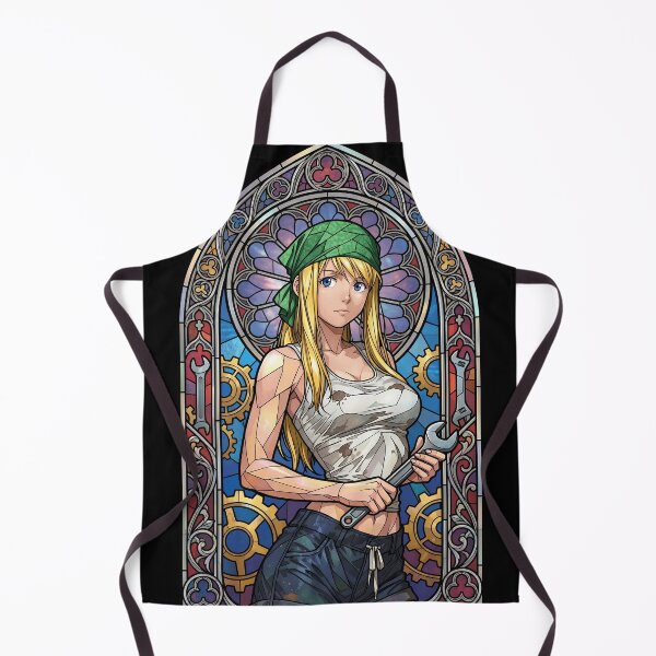 Item preview, Winry Rockbell Fullmetal Alchemist Mechanic Stained Glass Workshop designed and sold by mildaclairmo.