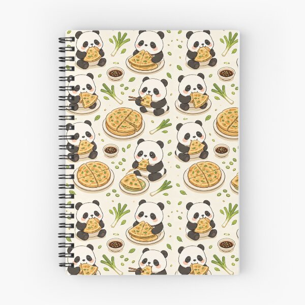 Item preview, Panda Scallion Pancake Kawaii Food Pattern designed and sold by Soft Berry Studio.