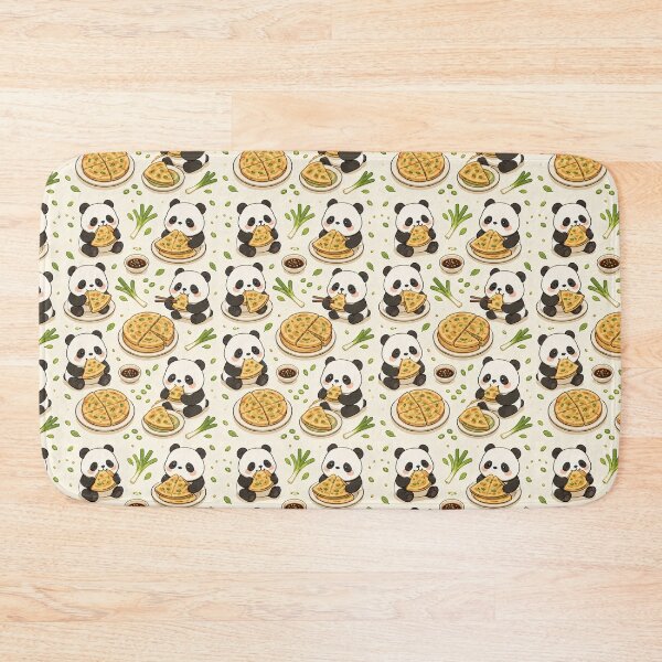 Item preview, Panda Scallion Pancake Kawaii Food Pattern designed and sold by Soft Berry Studio.