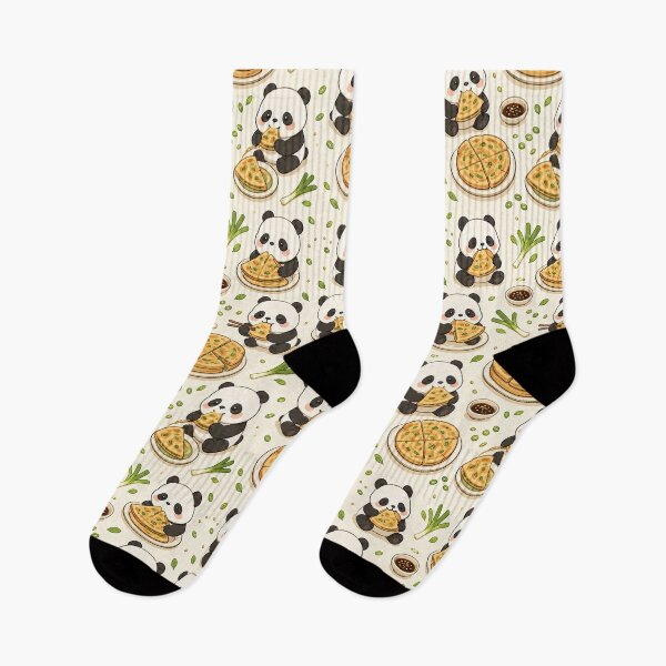 Item preview, Panda Scallion Pancake Kawaii Food Pattern designed and sold by Soft Berry Studio.
