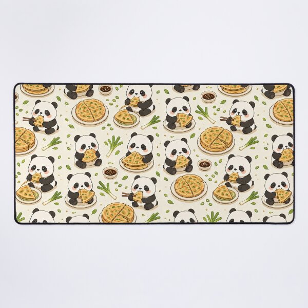 Item preview, Panda Scallion Pancake Kawaii Food Pattern designed and sold by Soft Berry Studio.