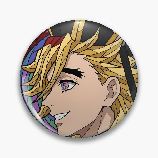 Item preview, Douma Demon Slayer Golden Hair Stained Glass Smile designed and sold by mildaclairmo.