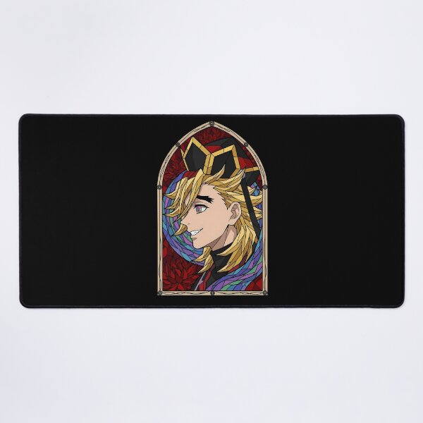 Item preview, Douma Demon Slayer Golden Hair Stained Glass Smile designed and sold by mildaclairmo.