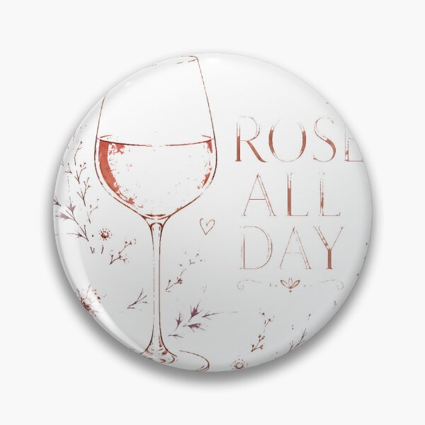 Item preview, Rosé All Day Floral Wine Sticker Rosé Lover Gift designed and sold by RedRubyBubble.