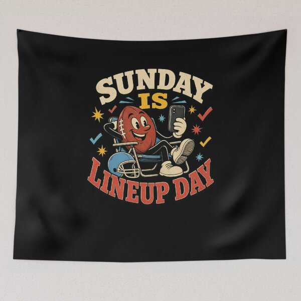 Item preview, Sunday Lineup Day Fantasy Football Roster designed and sold by snowry.