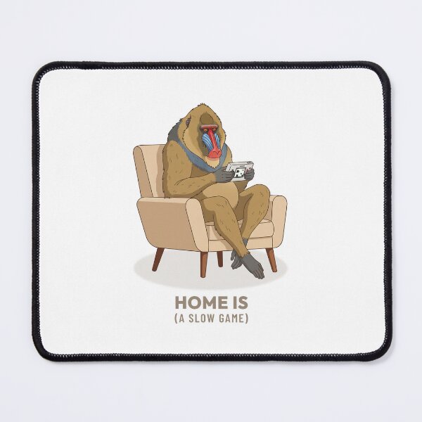 Item preview, Mandrill Playing Handheld Game Console Retro Aesthetic designed and sold by COZY VINTAGE animal.