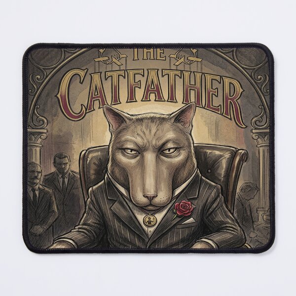 Item preview, The CATFATHER I Retro design for Cat Lovers designed and sold by Ginny Luttrell.