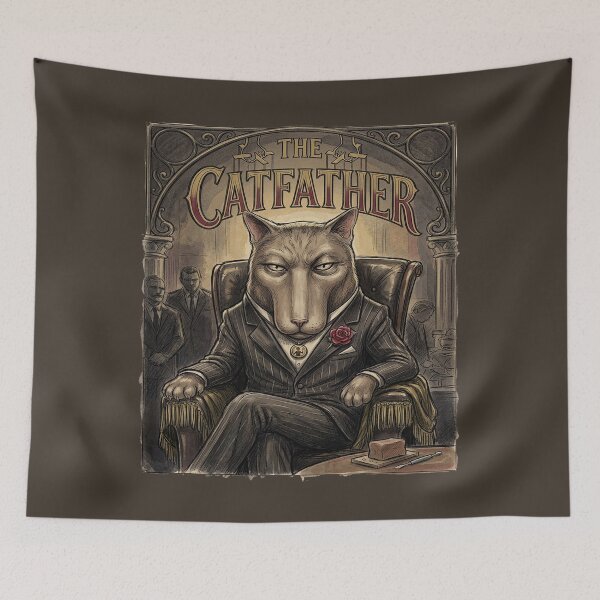 Item preview, The CATFATHER I  Retro design for Cat Lovers designed and sold by Ginny Luttrell.