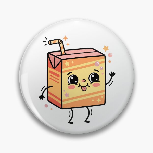 Item preview, Silly Cute Kawaii Juice Box Character Waving designed and sold by ajamzbox.