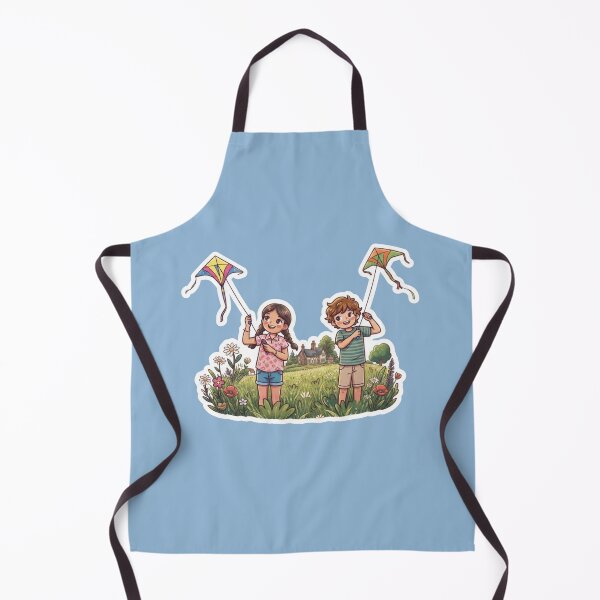 Item preview, Joy in the Countryside: Children Flying Colorful Kites designed and sold by mimiartes.