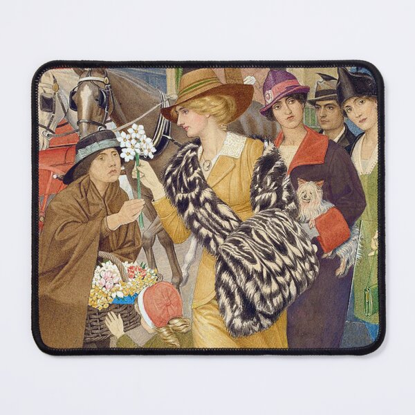 Item preview, Corporation Street Birmingham Print, Joseph Edward Southall Arts and Crafts Painting, 1914 Edwardian City Scene, Birmingham Art Lovers designed and sold by RickE.