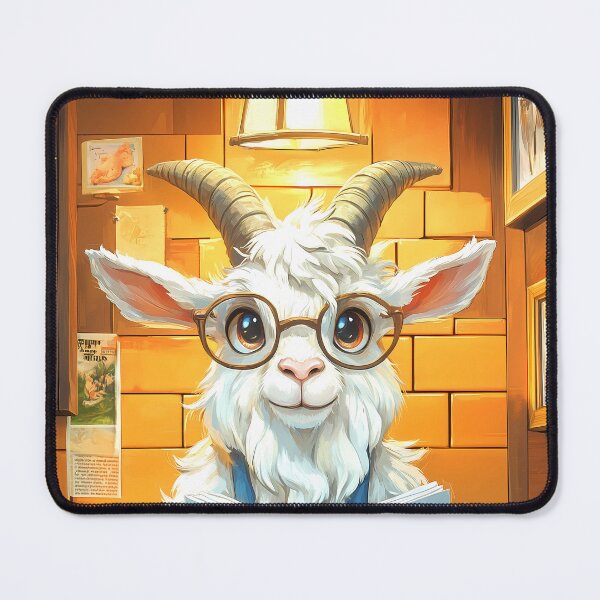 Item preview, Goat Bathroom Newspaper Reader Glasses Farm Animal Humor designed and sold by mildaclairmo.