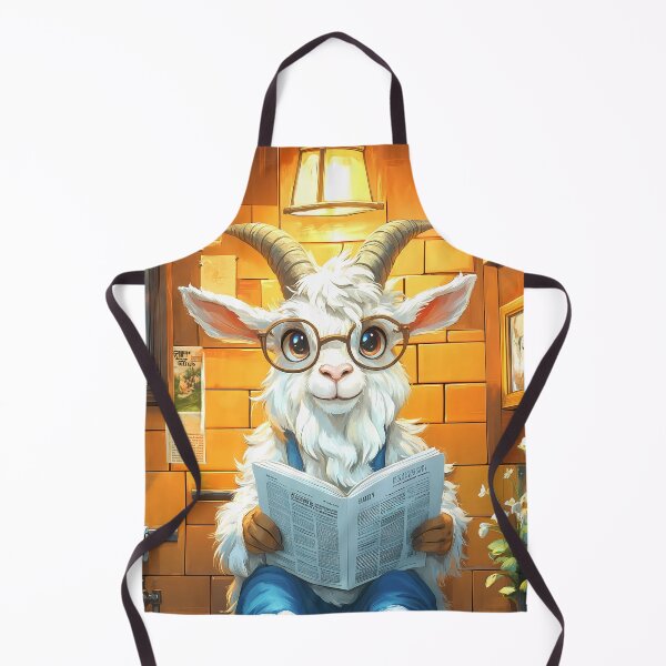 Item preview, Goat Bathroom Newspaper Reader Glasses Farm Animal Humor designed and sold by mildaclairmo.