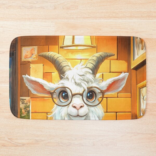 Item preview, Goat Bathroom Newspaper Reader Glasses Farm Animal Humor designed and sold by mildaclairmo.