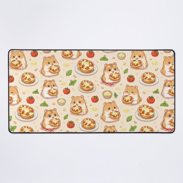 Item preview, Hamster Mini Pizza Bagel Kawaii Food Pattern designed and sold by Soft Berry Studio.