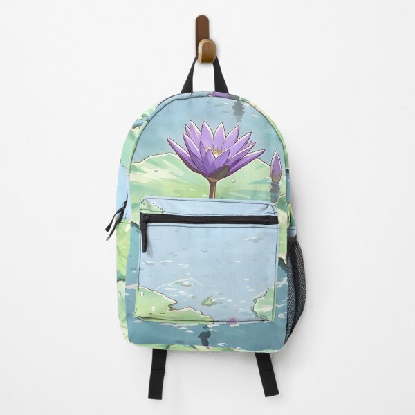 Item preview, Purple Lotus Pond – Tropical Botanical Nature Illustration designed and sold by Spirit of Siam.