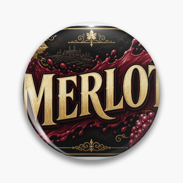 Item preview, Merlot Wine Sticker Bold Vintage Label Red Wine Lover Gift designed and sold by RedRubyBubble.
