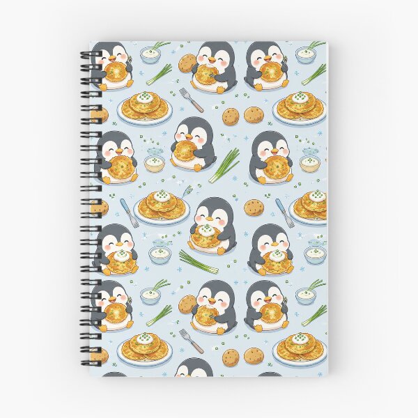 Item preview, Penguin Potato Pancake Kawaii Food Pattern designed and sold by Soft Berry Studio.