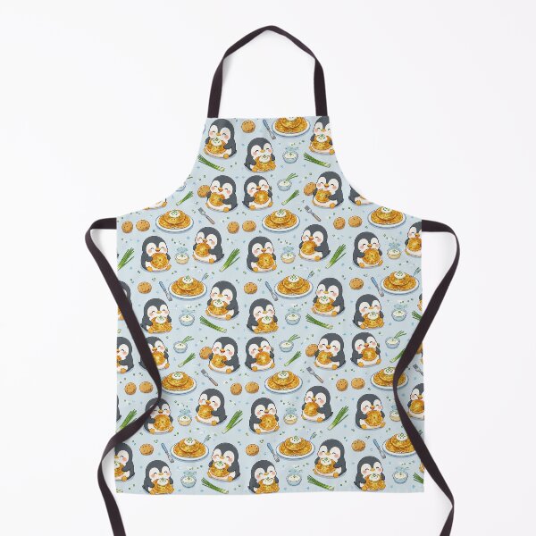 Item preview, Penguin Potato Pancake Kawaii Food Pattern designed and sold by Soft Berry Studio.
