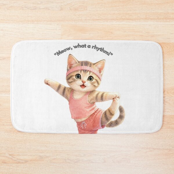 Item preview, Dancing Fitness Cat - Meow What a Rhythm designed and sold by SALVO180674.