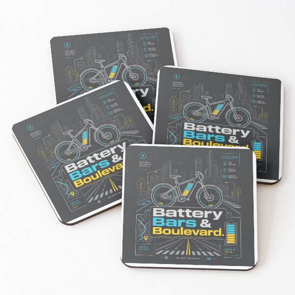 Item preview, Battery Bars & Boulevard Urban E‑Bike Shirt designed and sold by OMNITeeSigns.