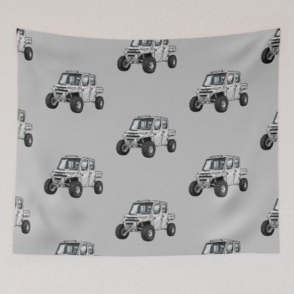 Item preview, Polaris Ranger Crew XP 1000 White Enclosed Cab Utility UTV Graphic designed and sold by Motorline44.