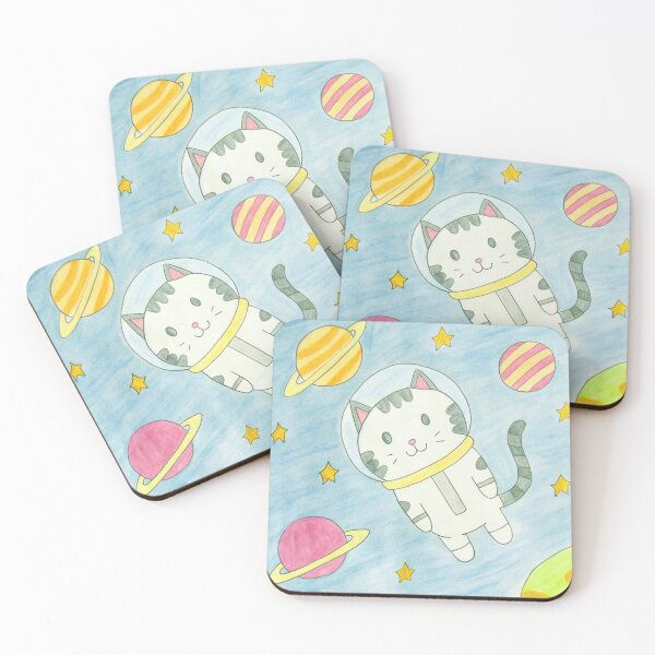Item preview, Space Cat Floating Among Planets designed and sold by WoachiArt.