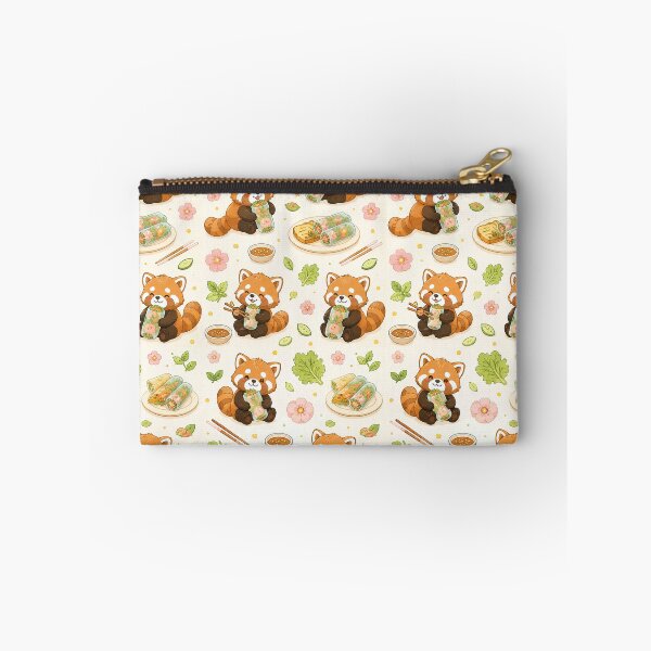 Item preview, Red Panda Rice Paper Roll Kawaii Food Pattern designed and sold by Soft Berry Studio.
