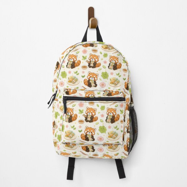 Item preview, Red Panda Rice Paper Roll Kawaii Food Pattern designed and sold by Soft Berry Studio.