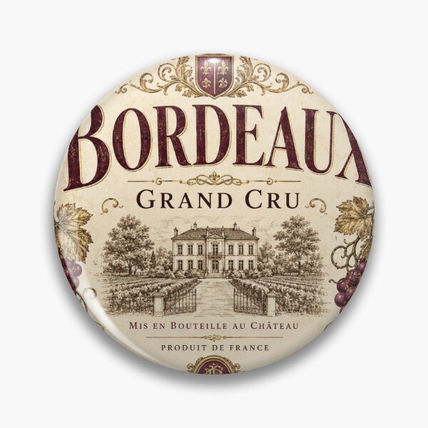 Item preview, Bordeaux Grand Cru Vintage French Wine Label Sticker Wine Gift designed and sold by RedRubyBubble.