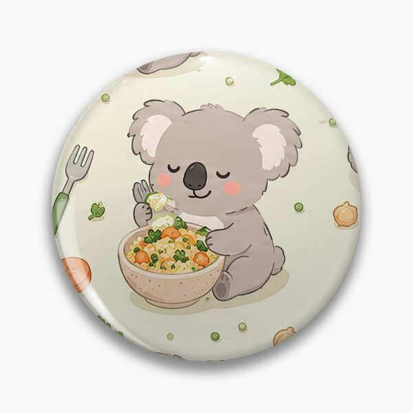 Item preview, Koala Couscous Bowl Kawaii Food Pattern designed and sold by Soft Berry Studio.