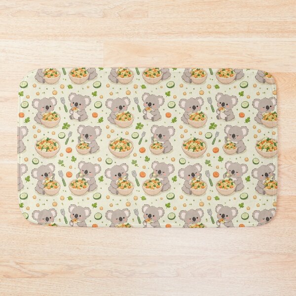Item preview, Koala Couscous Bowl Kawaii Food Pattern designed and sold by Soft Berry Studio.