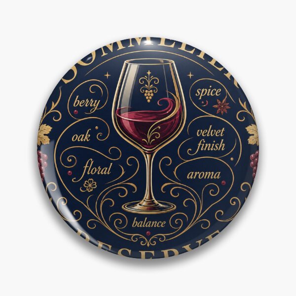 Item preview, Sommelier Reserve Wine Sticker Vintage Badge Wine Connoisseur Gift designed and sold by RedRubyBubble.