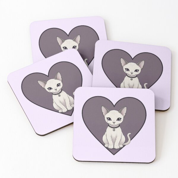 Item preview, Gothic Sphynx Cat in Purple Heart designed and sold by SweetLilith.