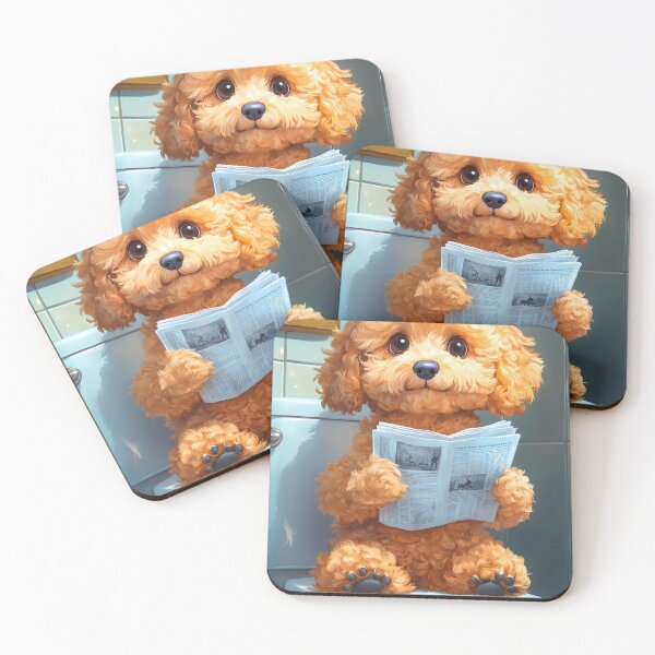 Item preview, Goldendoodle Dog Bathroom Newspaper Reader Fluffy Puppy Humor designed and sold by mildaclairmo.