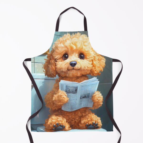 Item preview, Goldendoodle Dog Bathroom Newspaper Reader Fluffy Puppy Humor designed and sold by mildaclairmo.