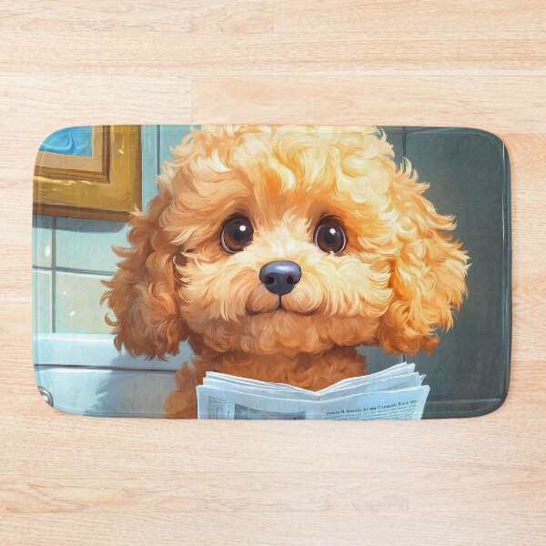 Item preview, Goldendoodle Dog Bathroom Newspaper Reader Fluffy Puppy Humor designed and sold by mildaclairmo.