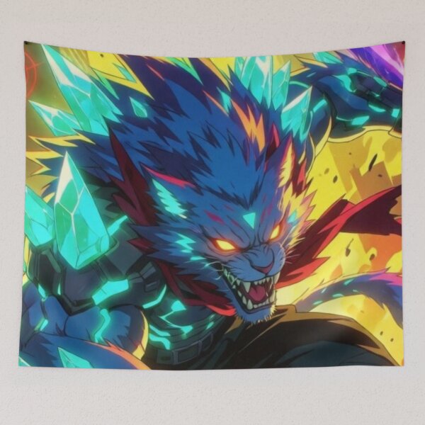 Item preview, Blue Beast Unleashed in Flame and Might (V5) designed and sold by SabaMirzique.