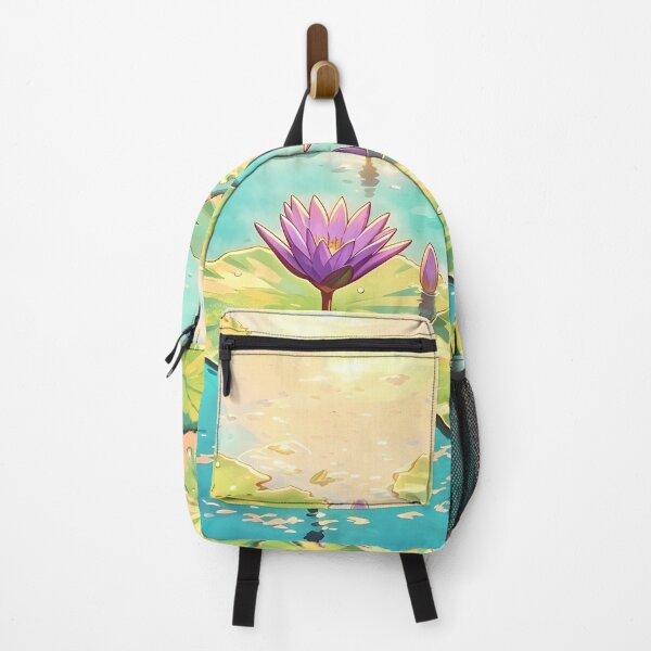 Item preview, Purple Lotus Pond – Tropical Botanical Nature Illustration designed and sold by Spirit of Siam.