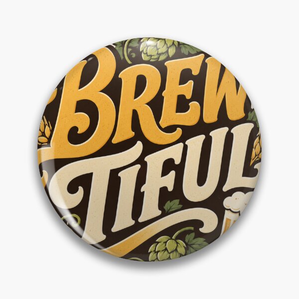 Item preview, Brewtiful Funny Beer Sticker Craft Beer Lover Gift designed and sold by RedRubyBubble.