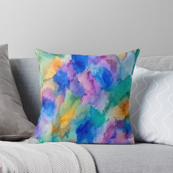 Item preview, Vibrant Abstract Watercolor Waves Painting Pattern designed and sold by zenjiinspired.