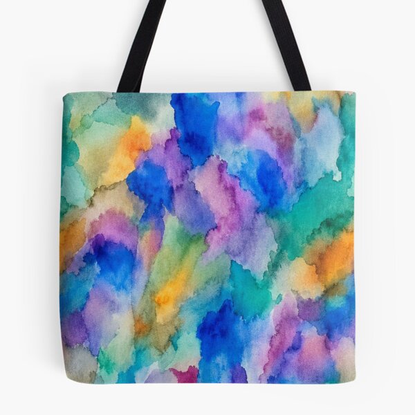 Item preview, Vibrant Abstract Watercolor Waves Painting Pattern designed and sold by zenjiinspired.