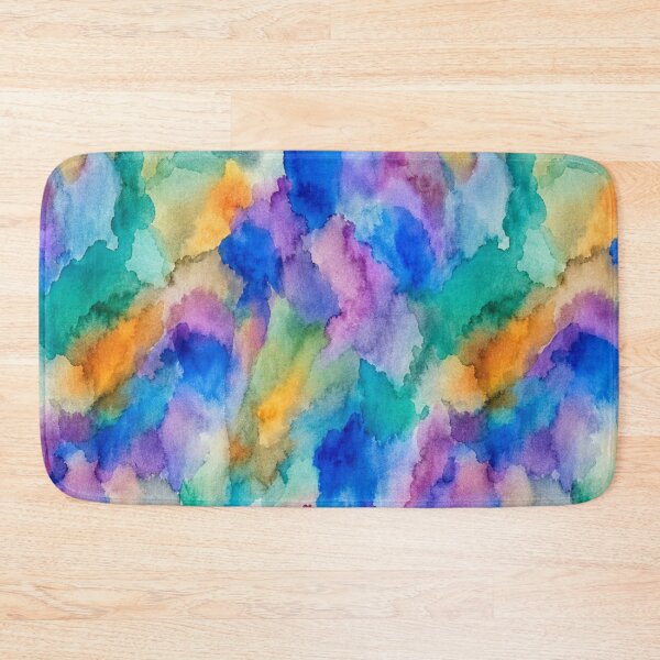 Item preview, Vibrant Abstract Watercolor Waves Painting Pattern designed and sold by zenjiinspired.