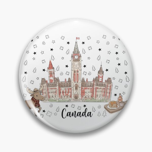 Item preview, Cute Parliament Hill Canada Doodle Art designed and sold by RamyGallery.