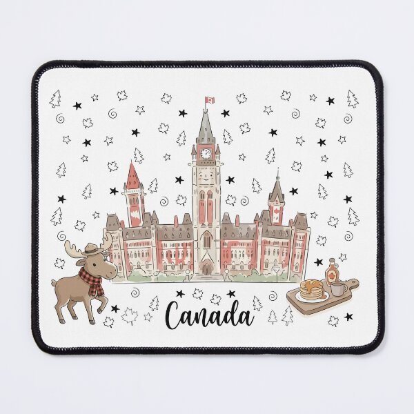 Item preview, Cute Parliament Hill Canada Doodle Art designed and sold by RamyGallery.