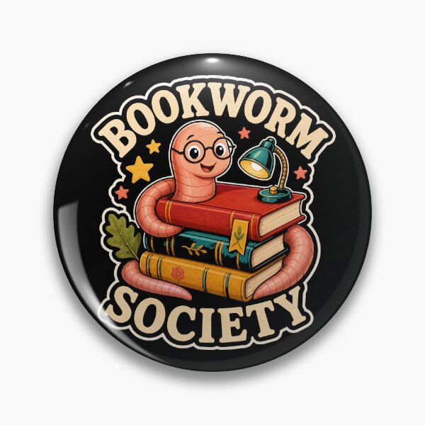 Item preview, Back to school Bookworm Society Retro Badge Reading Club Vintage designed and sold by Uglyandcute.