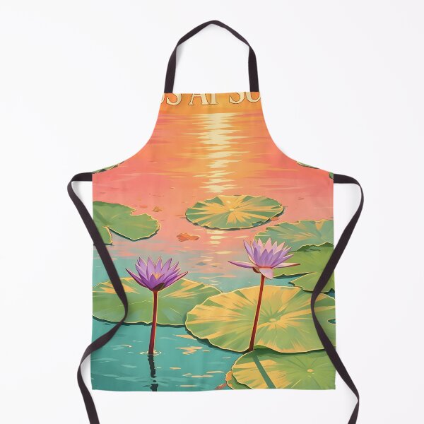 Item preview, Purple Lotus Pond – Tropical Botanical Nature Illustration designed and sold by Spirit of Siam.