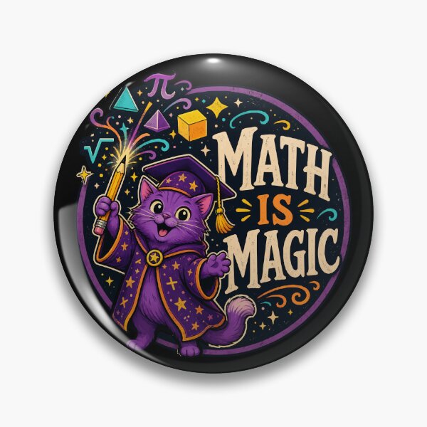 Item preview, Back to school Math Is Magic Witch Cat Funny Math Teacher designed and sold by Uglyandcute.