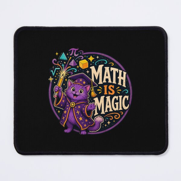 Item preview, Back to school Math Is Magic Witch Cat Funny Math Teacher designed and sold by Uglyandcute.